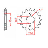 MTX 280 Steel Front Sprocket #520 (10-KW3)