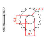 MTX 435 Steel Front Sprocket #530 (10-332)