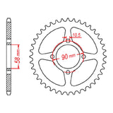 MTX 1221 Steel Rear Sprocket #428 (11-KTY)