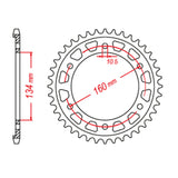 MTX 1317 Steel Rear Sprocket #525 (11-1317)