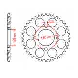 MTX 333 Steel Rear Sprocket #630 (11-405)