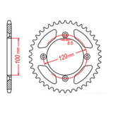 MTX 798 Steel Rear Sprocket #428 (11-209)