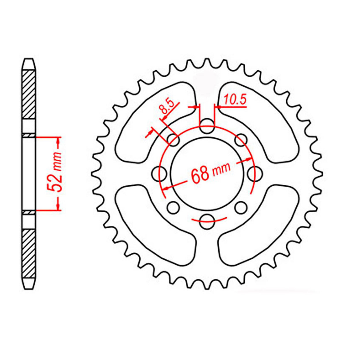 MTX 801 Steel Rear Sprocket #420 (11-463)