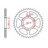 MTX 814 Steel Rear Sprocket #530 (11-440)