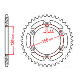 MTX 822 Steel Rear Sprocket #520 (11-415)
