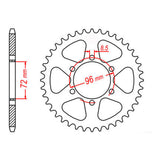 MTX 820 Steel Rear Sprocket #520 (11-324)