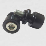 OGGY KNOBBS REAR PICK UP SPOOLS - M10 x 1.25 + 15mm spacer BLACK - SPU10L15BLK