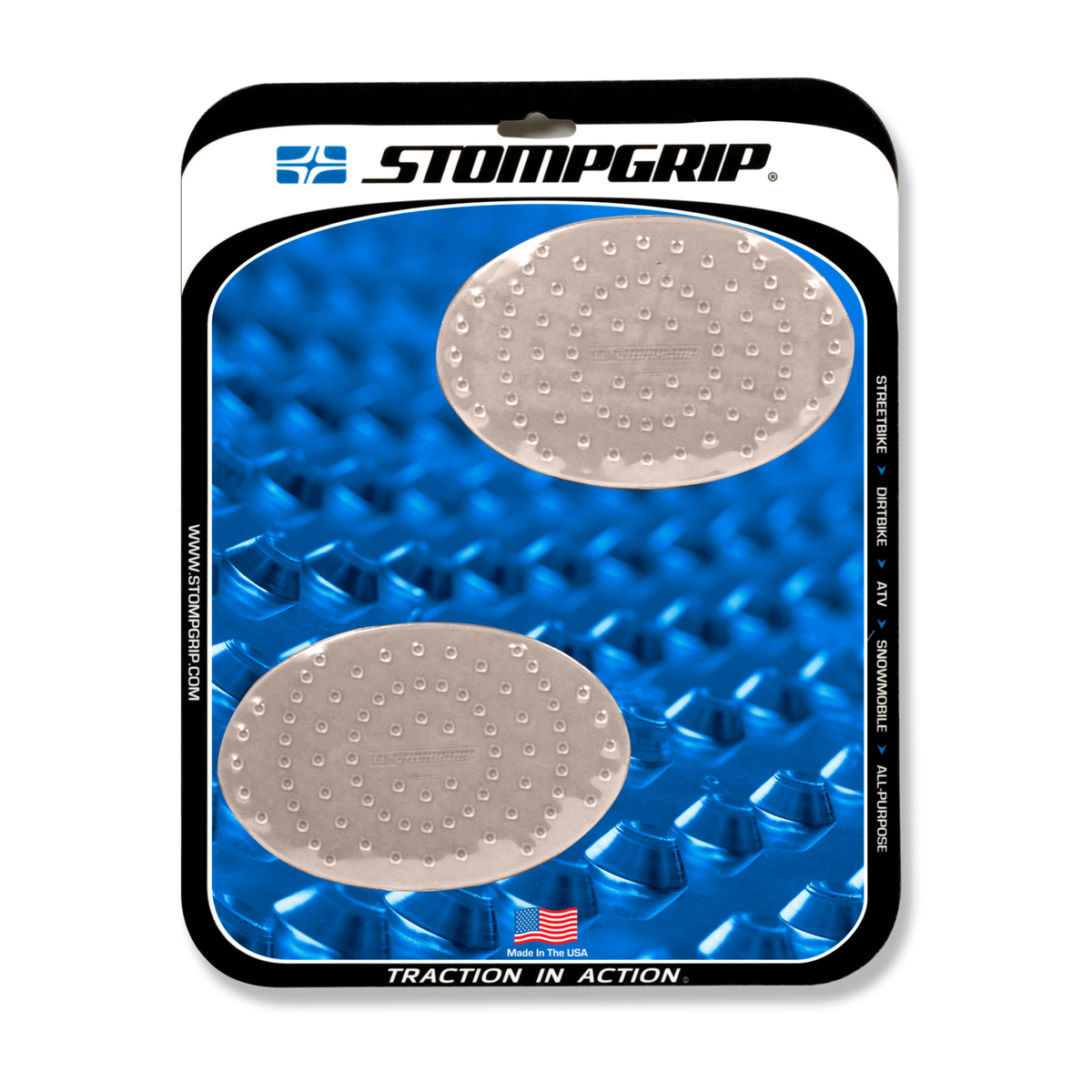 Universal Oval Tank Grips - Volcano Clear ST50-10-0003C