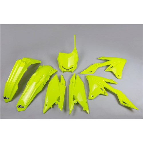 /UFO Suzuki RMZ250 19-22/RMZ450 18-22 Plastics Kit (Fluo YEL) (Will Become Sukit418Fedflu)