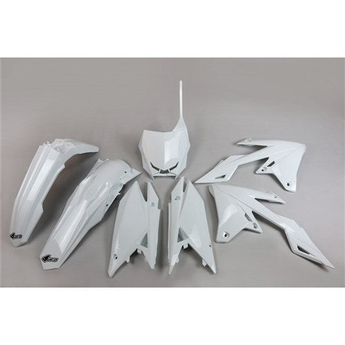 UFO Suzuki RMZ250 19-22/RMZ450 18-22 Plastics Kit (WHT) (Will Become Sukit418FE041)