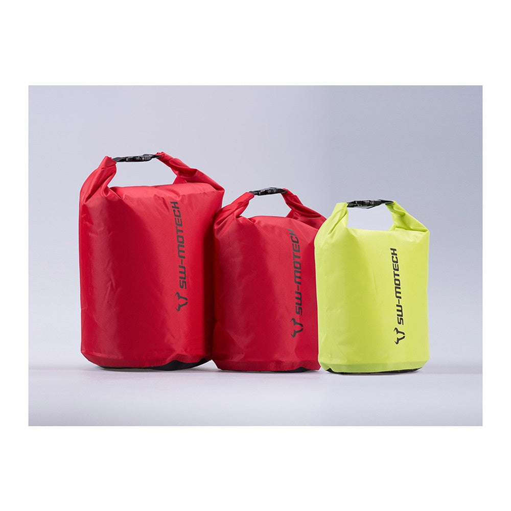 Drypack storage bag set. 4/8/13 l. Yellow/red. Waterproof. Roll closure. (BC.WPB.00.017.10000)