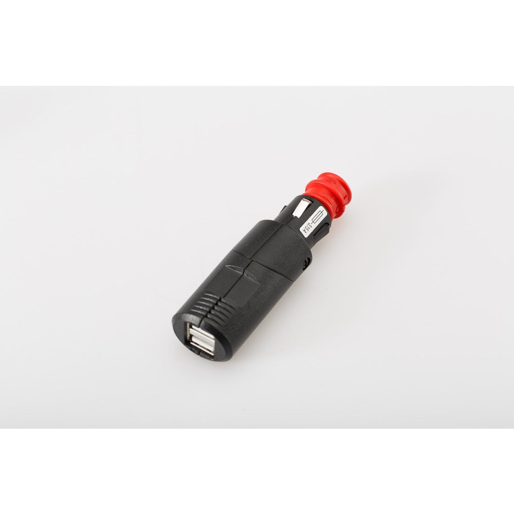 Double USB power port with universal plug. For 12V DIN / cigarette lighter socket. 2x2100 mA. (EMA.00.107.12200)