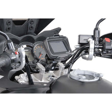 GPS mount with handlebar clamp, For diam. 28 mm handlebar. Vibration-damped. Silver. (GPS.00.308.10201/S)