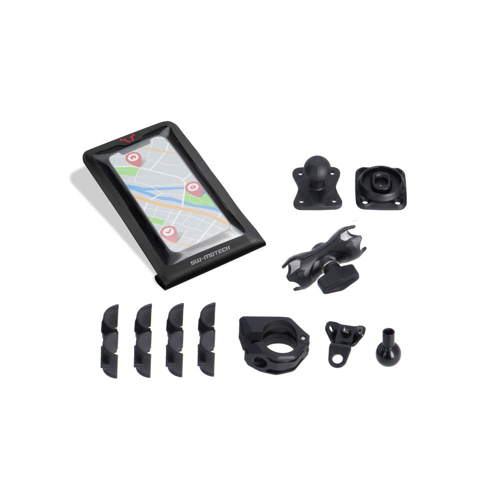 Universal GPS mount kit with Smartphone Drybag.Incl. 2" socket arm, for handlebar/mirror thread(GPS.00.308.35500)