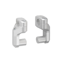 Vario bar back for diam 28 mm handlebar. Up/back variable. Silver. (LEH.00.039.171/S)