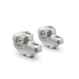 Bar back for diam 22 mm handlebar. H=30 mm. Back 21 mm. Silver. (LEH.00.039.21001/S)