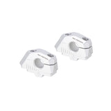 Bar back variable for diam22 handlebars. H=25mm. Back 5/10/15/20/25/30 mm. Silver. (LEH.00.039.30000/S)