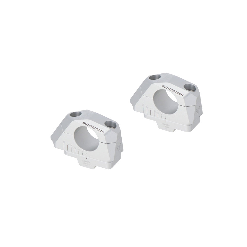 Bar back variable for diam32 handlebars. H=32mm. Back 5/10/15/20/25/30 mm. Silver. (LEH.00.039.32000/S)