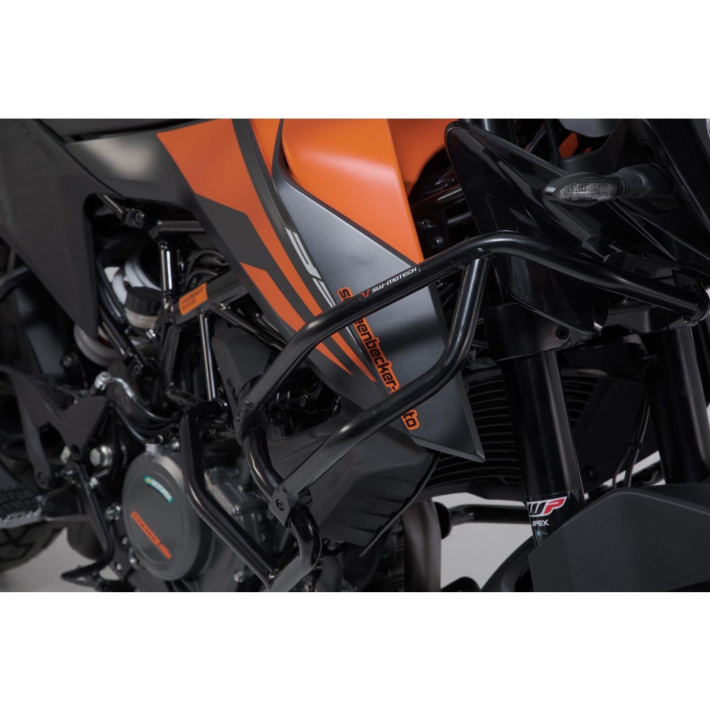 Upper crash bar for orig. KTM crash bar. Black. KTM 390 Adv (19-). (SBL.04.958.10100/B)