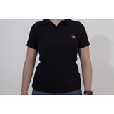Polo shirt. Core Line. Black. Women. Size L. (WER.BKL.032.L.10000)