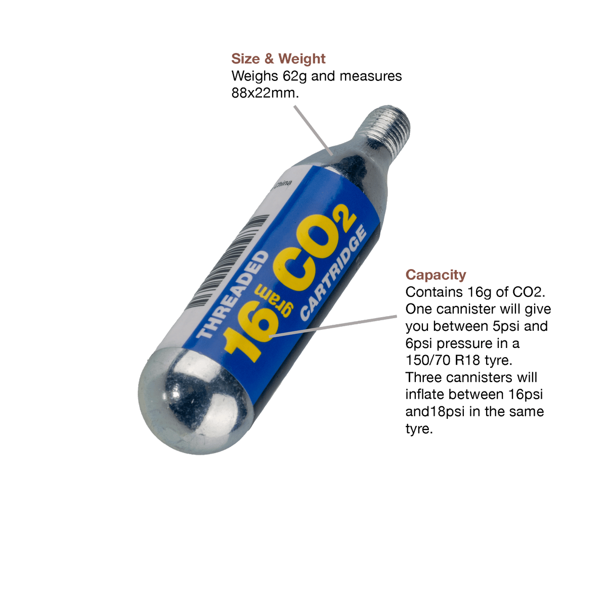 CO2 CANISTER (3 Pack Of Canisters)