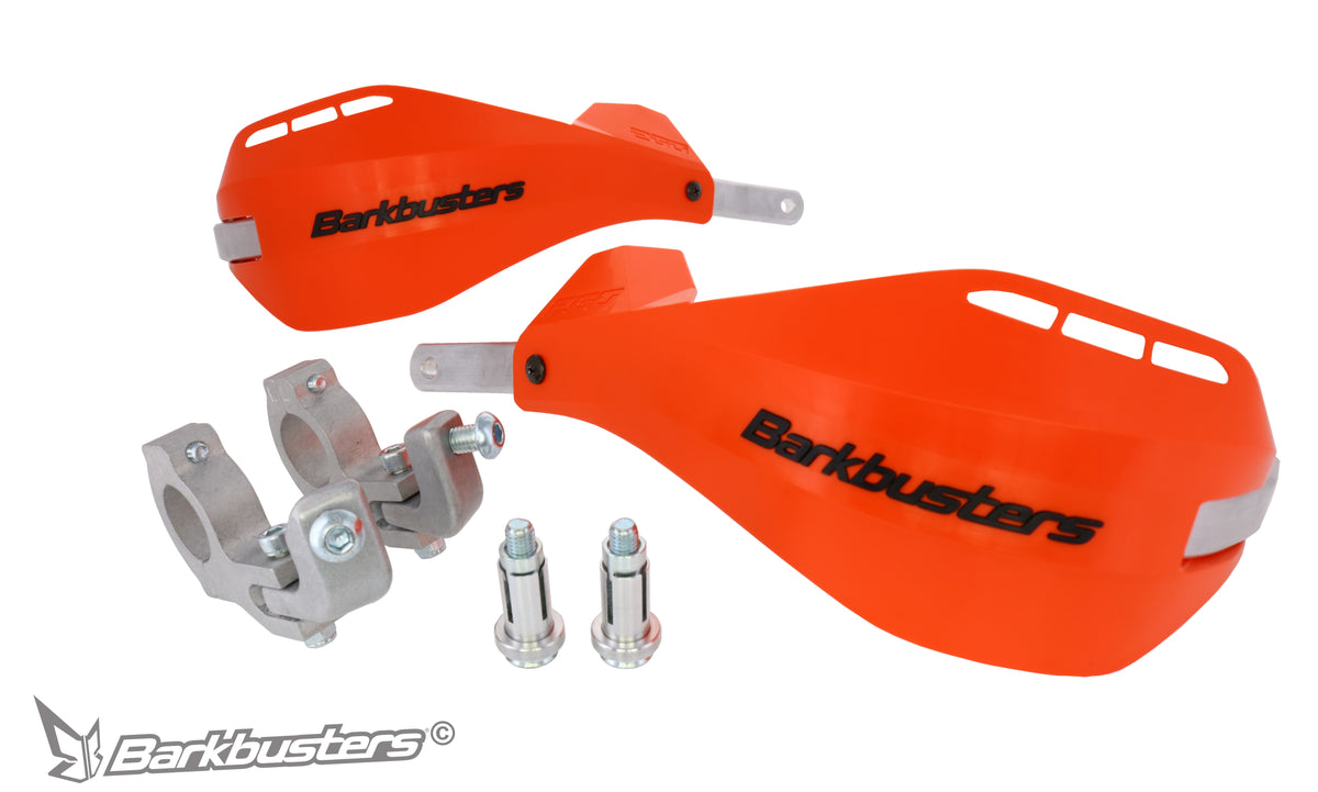 ORANGE EGO HANDGUARD - with Multi Fit Tapered Clamps