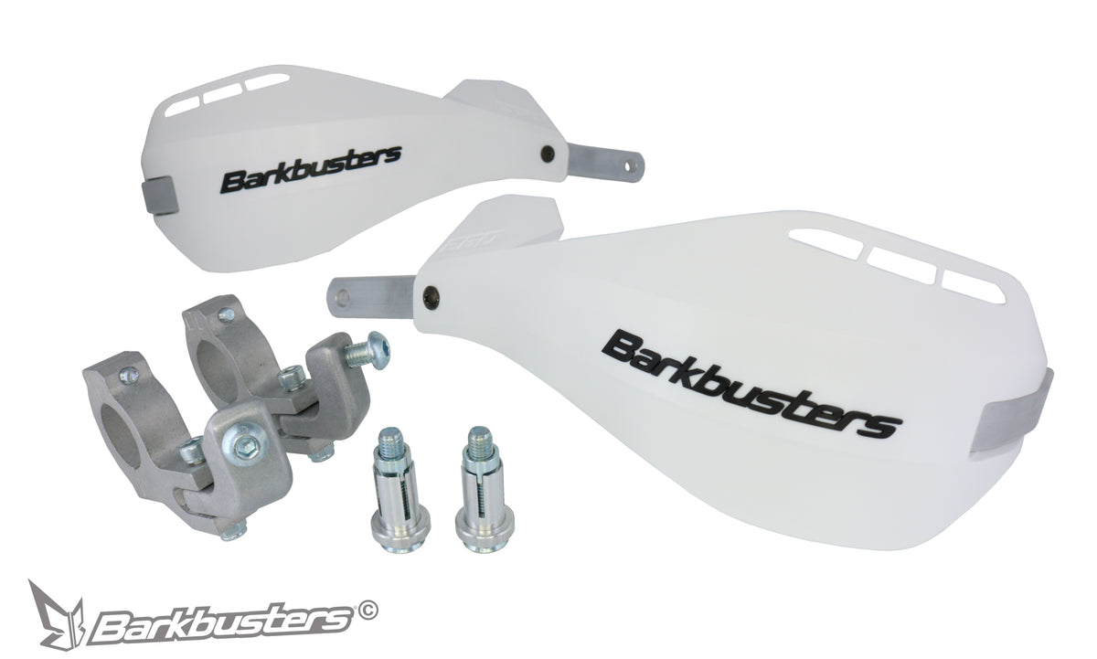 WHITE EGO HANDGUARD - with Multi Fit Tapered Clamps