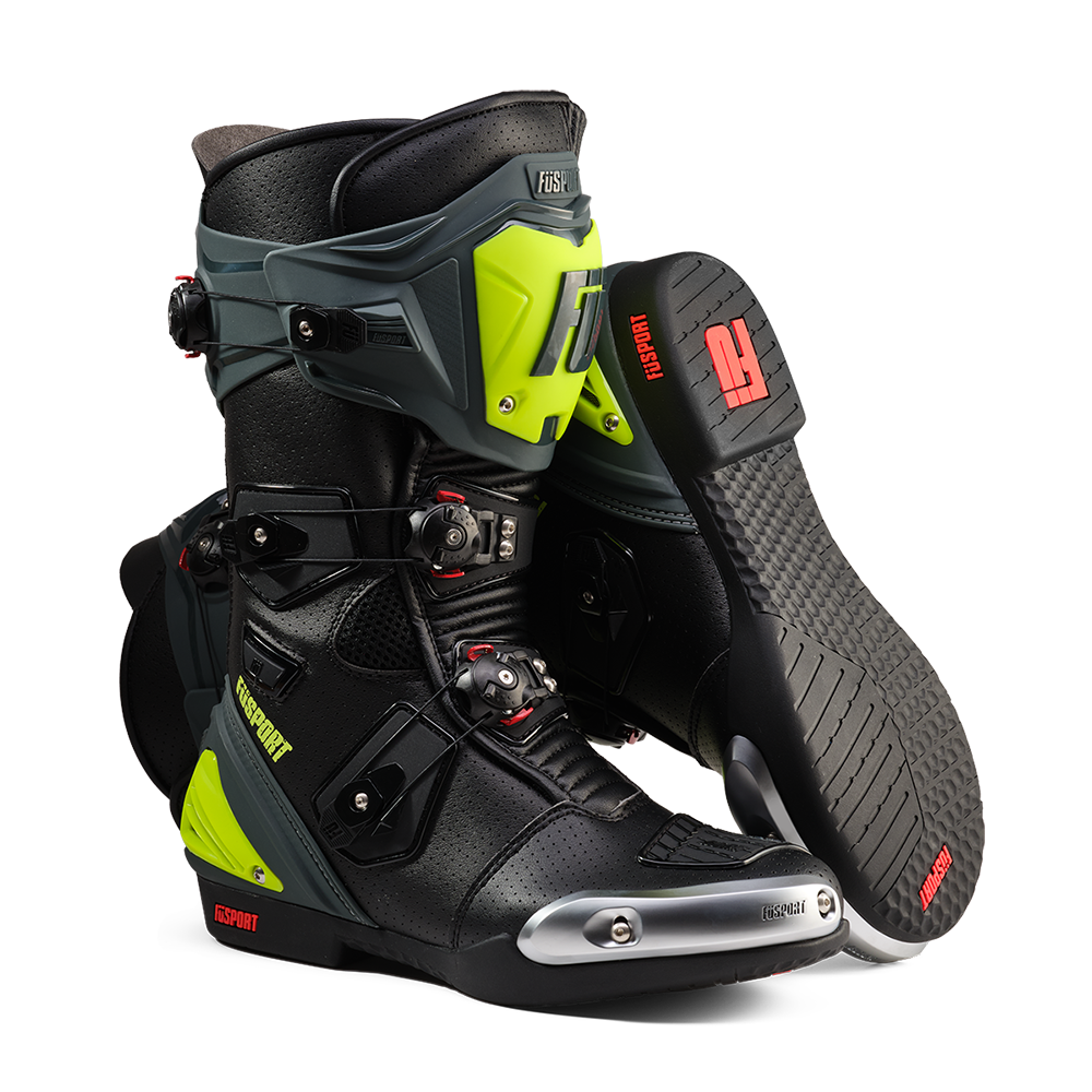 XR1 PERFORATED BOOT BLK/FLURO YELLOW SIZE EU48/US14/UK13