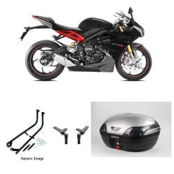 S48 Astra Silver Topbox Kit 675 DAYTONA 13-16 & 660-675 STREET TRIPLE 13-17 - T042S48BPSIL