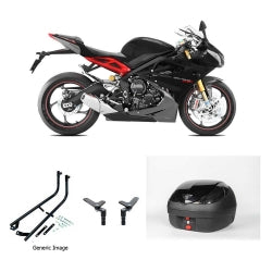 V36 Wizard Black Topbox Kit 675 DAYTONA 13-16 & 660-675 STREET TRIPLE 13-17 - T042V36BPBLK