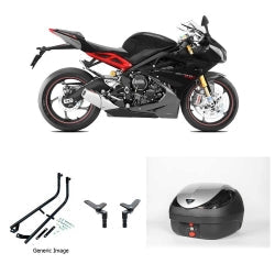 V36 Wizard Silver Topbox Kit 675 DAYTONA 13-16 & 660-675 STREET TRIPLE 13-17 - T042V36BPSIL