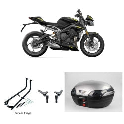 S48 Astra Silver Topbox Kit 660-765 STREET TRIPLE 17-24 - T045S48BPSIL