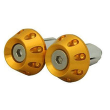 Tarmac Bar Ends Tapered Grooved 15mm Long Gold