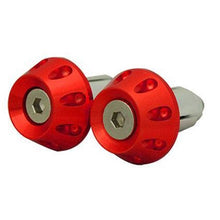Tarmac Bar Ends Tapered Grooved 15mm Long Red