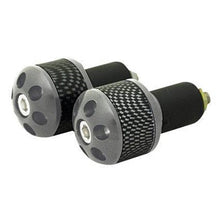 Tarmac Bar Ends Carbon Print 25mm Long Silver
