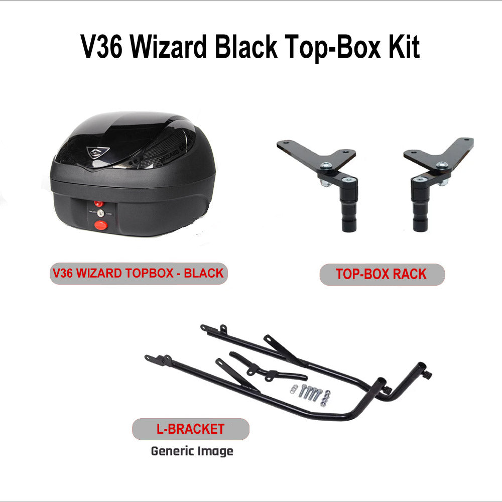 V36 Wizard Black Topbox Kit CBR 954 RR 02-03 - H110V36BPBLK