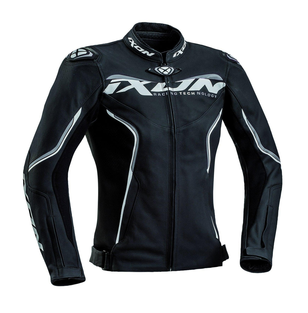 Ixon Trinity Lady Leather Jkt Blk/wht/gry