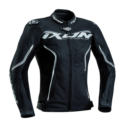 Ixon Trinity Lady Leather Jkt Blk/wht/gry