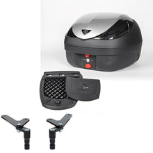 COOCASE V36 SILVER BASIC TOPBOX & UNI TBR30 **REQUIRED L BRACKETS FITTED** - UNIV36BPSIL
