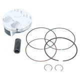 Vertex Forged Replica Piston kit; Kit includes: Piston, rings, pin, clips (Piston, Ring Set, & Circlips).Yamaha YZ250F 76.96MM 13.3:1 CR 2019