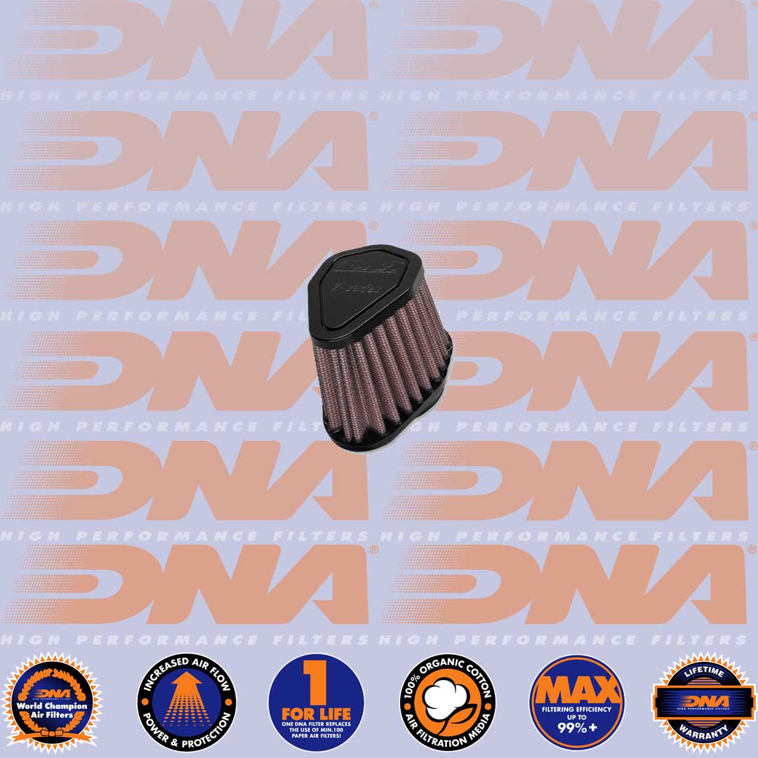 DNA FILTERS RUBBER TOP HEXAGONAL CLAMP ON 51mm INLET 68mm LENGTH AIR FILTER - V-5100