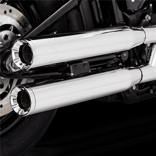 V&H Eliminator 300 Slip-ONS PCX Chrome Softail 18-23 (EXC FXFB/FLDE/FLHC-All) (WAS V16712)