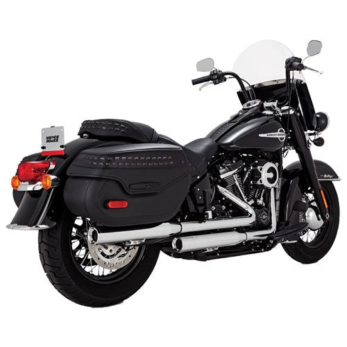 V&H Eliminator 300 Slip-ONS Chrome Softail 18-22 (Fits: Heritage + Deluxe) (Will Become V16316)