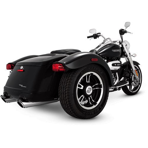 V&H Twin Slash Slip-ONS Chrome Free Wheeler Trike 17-20