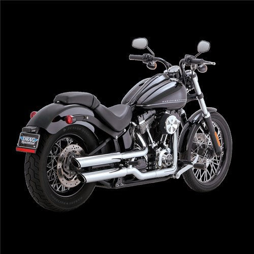 V&H Twin Slash 3IN Slip-On Softail 11-13 Blackline