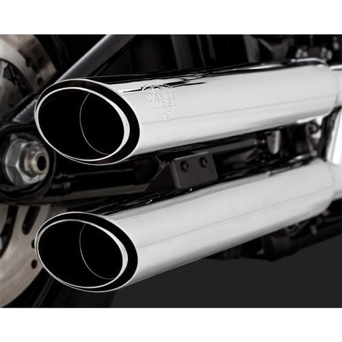 V&H Twin Slash 3IN Slip-On Softail 18-22 (EXC FXFB/FLDE/FLHC-All) (Will Become V16376)