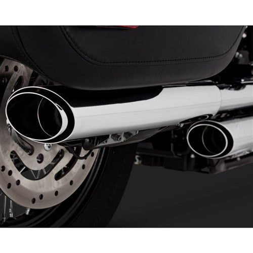 V&H Twin Slash Chrome Softail 18-20 (Fits: Heritage + Delux) (Will Become V16379)