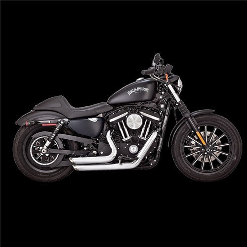V&H Shortshots Staggered PCX Chrome Sportster 14-21 (EXC 2017 XL1200CX) (WAS V17229)