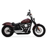 USE V17233 - V & H SHORTSHOTS STAGGERED PCX CHROME SOFTAIL 18-22 (EXC FATBOY/BREAKOUT)