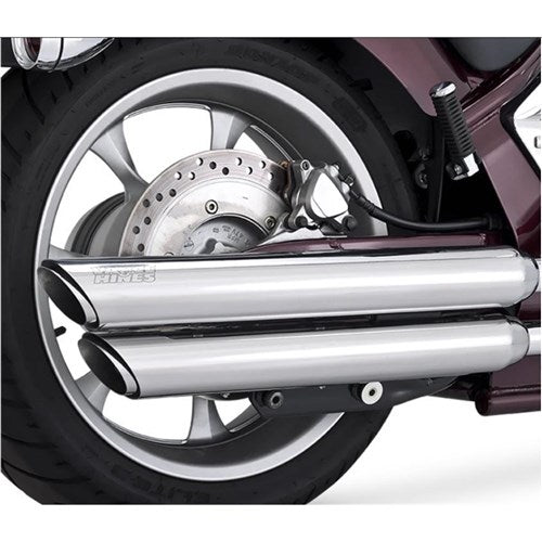 #V&H TWIN SLASH SLIP-ONS PC HONDA FURY 09-15